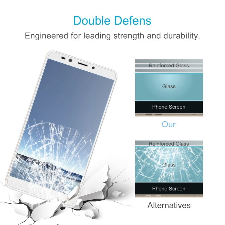 50 PCS 0.26mm 9H 2.5D Tempered Glass Film For Alcatel A7 XL