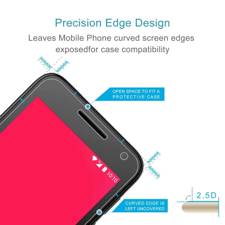 50 PCS 0.26mm 9H 2.5D Tempered Glass Film For Alcatel U3 3G
