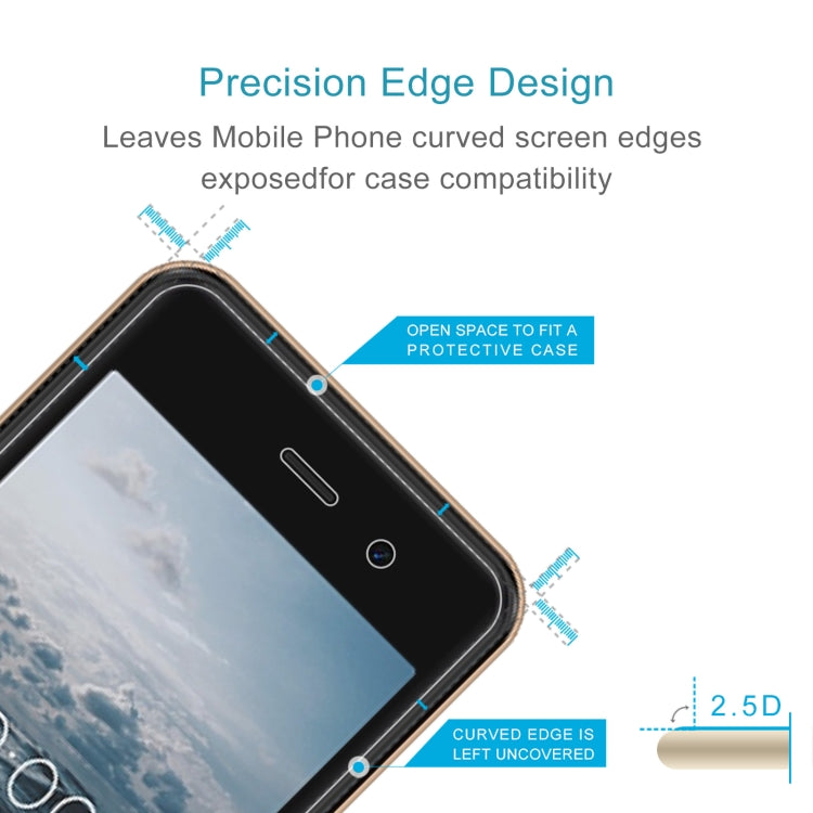 50 PCS 0.26mm 9H 2.5D Tempered Glass Film For BQ 4030G