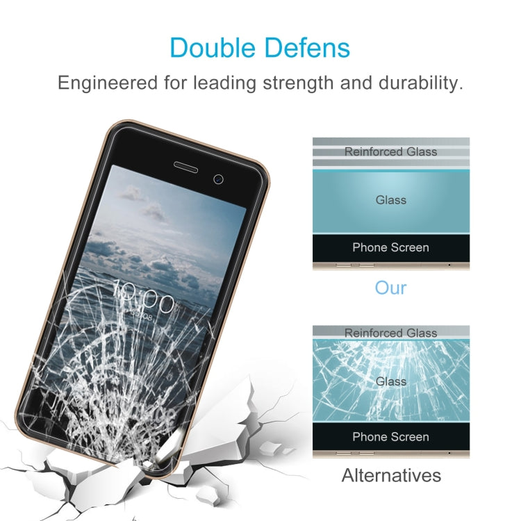 50 PCS 0.26mm 9H 2.5D Tempered Glass Film For BQ 4030G