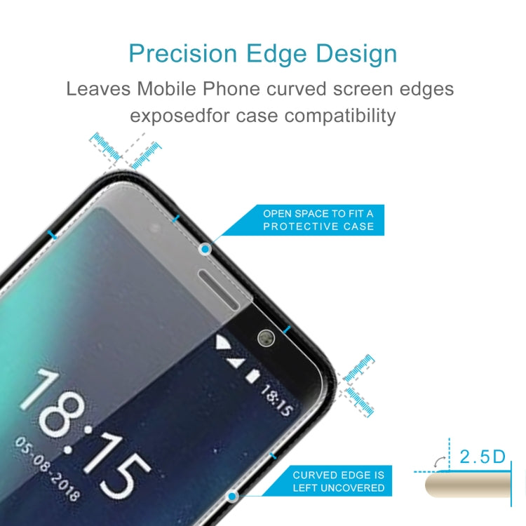 50 PCS 0.26mm 9H 2.5D Tempered Glass Film For BQ 5512G