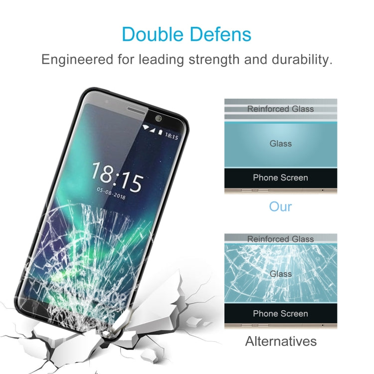 50 PCS 0.26mm 9H 2.5D Tempered Glass Film For BQ 5512G