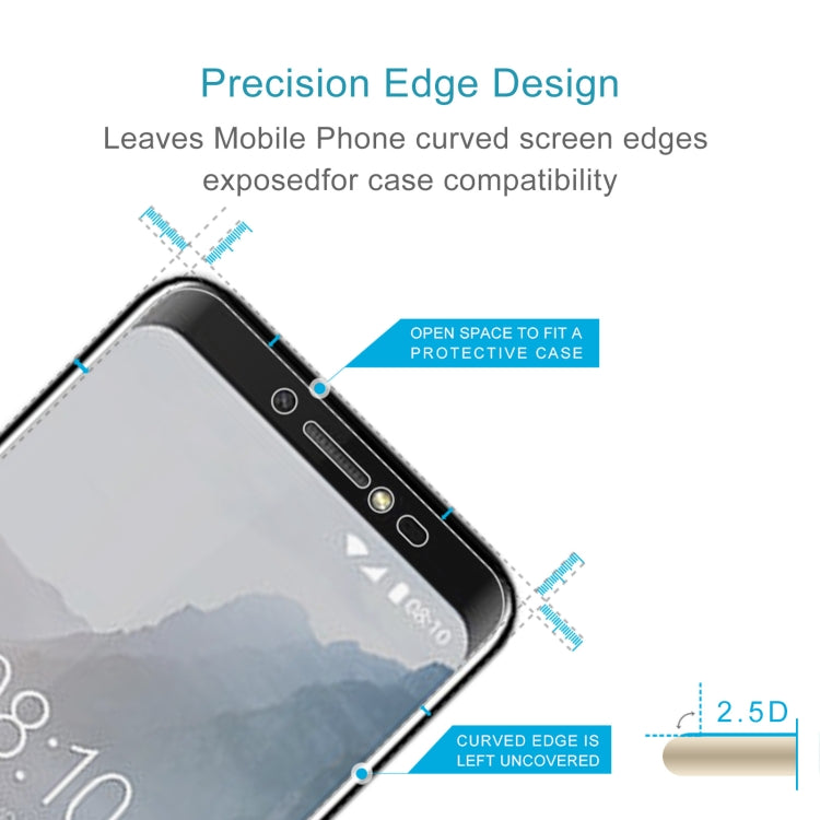 50 PCS 0.26mm 9H 2.5D Tempered Glass Film For BQ 5514