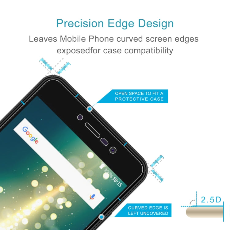 50 PCS 0.26mm 9H 2.5D Tempered Glass Film For BQ 5591