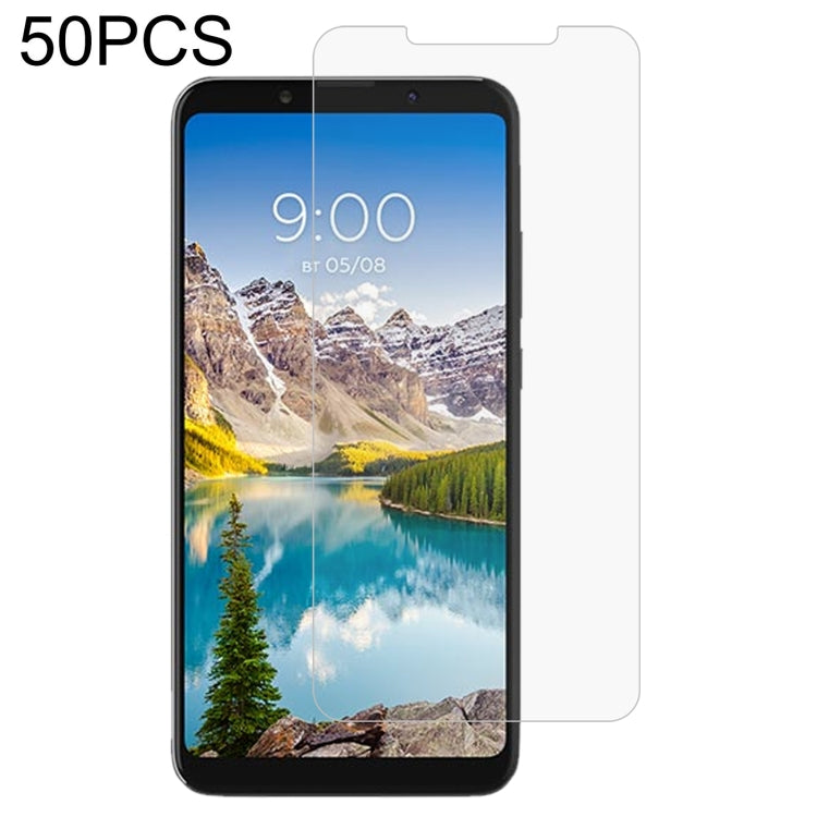 50 PCS 0.26mm 9H 2.5D Tempered Glass Film For BQ 6035L Strike Power Max