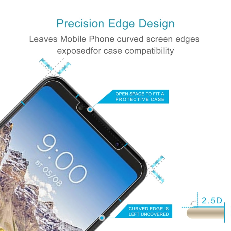 50 PCS 0.26mm 9H 2.5D Tempered Glass Film For BQ 6035L Strike Power Max