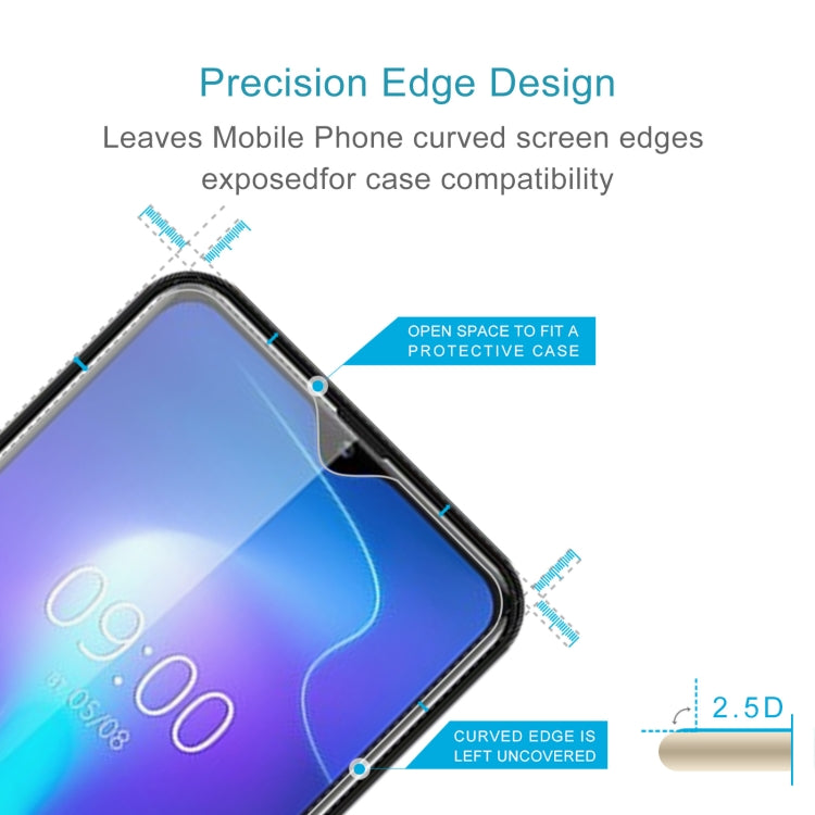 50 PCS 0.26mm 9H 2.5D Tempered Glass Film For BQ 6042L