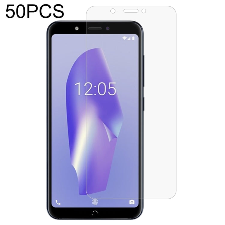50 PCS 0.26mm 9H 2.5D Tempered Glass Film For BQ Aquaris C