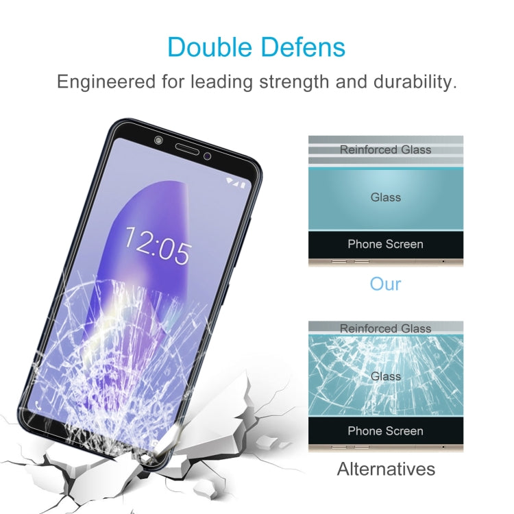 50 PCS 0.26mm 9H 2.5D Tempered Glass Film For BQ Aquaris C