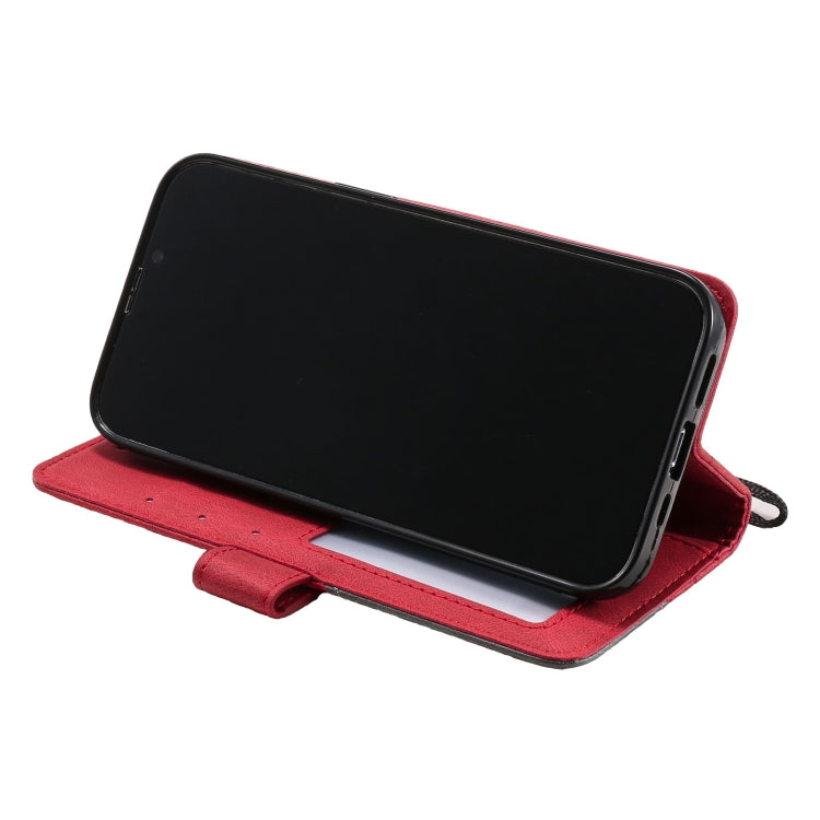 For iPhone 13 Pro Max Skin Feel Splicing Horizontal Flip Leather Phone Case