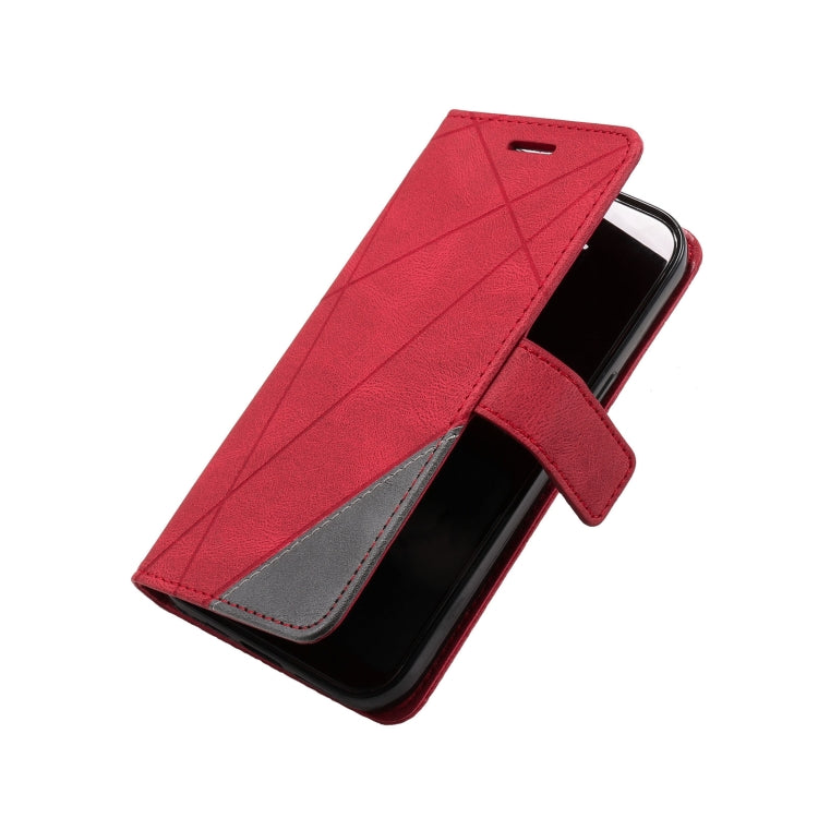 For iPhone 13 Pro Max Skin Feel Splicing Horizontal Flip Leather Phone Case