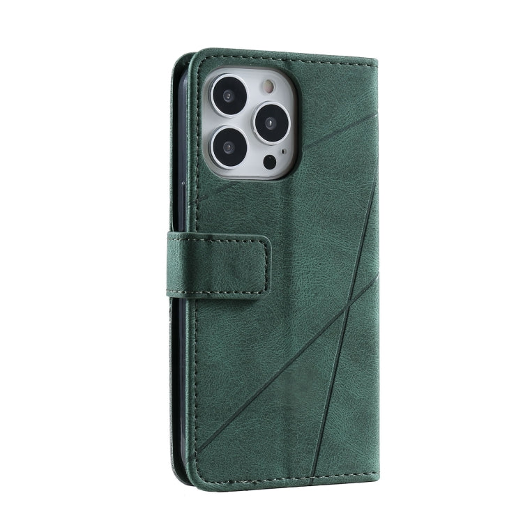 For iPhone 13 Pro Max Skin Feel Splicing Horizontal Flip Leather Phone Case