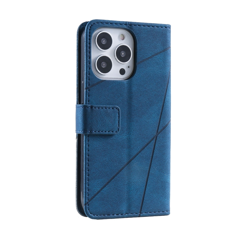 For iPhone 13 Pro Skin Feel Splicing Horizontal Flip Leather Phone Case