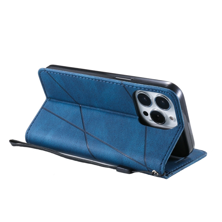 For iPhone 13 Pro Skin Feel Splicing Horizontal Flip Leather Phone Case