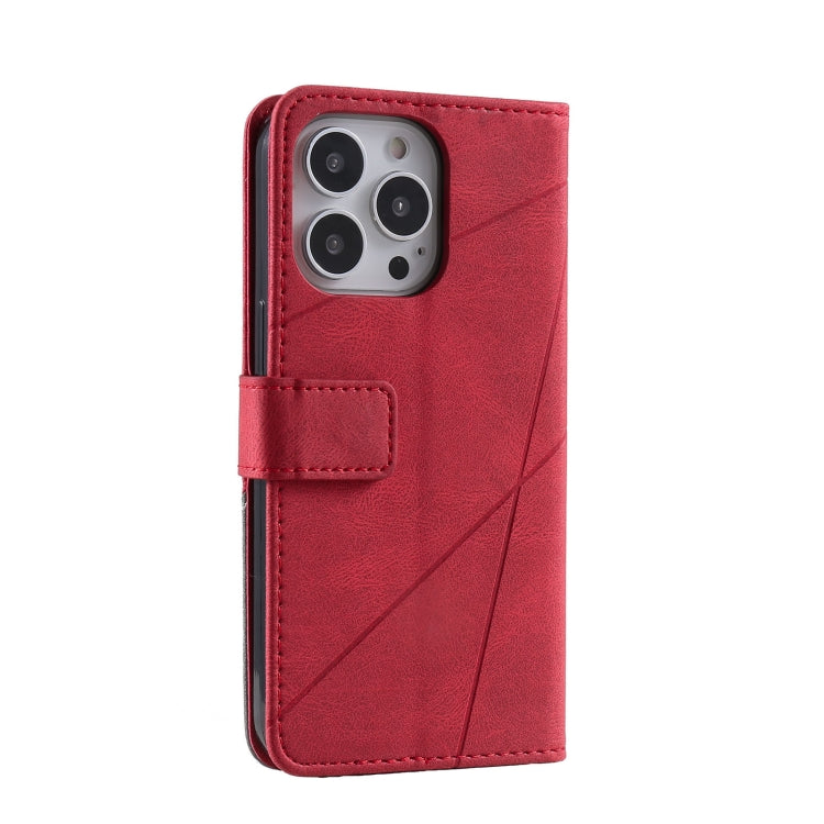 For iPhone 13 Pro Skin Feel Splicing Horizontal Flip Leather Phone Case