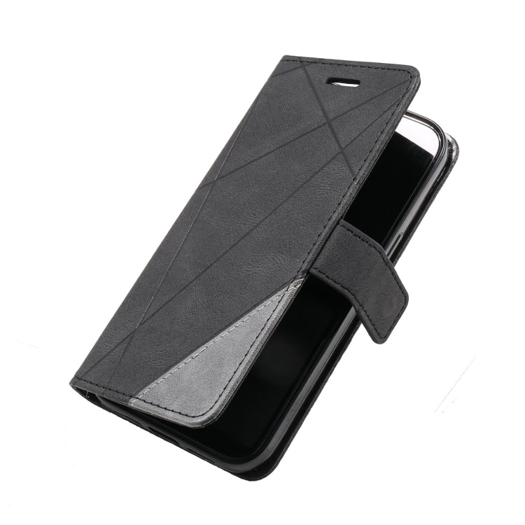 For iPhone 13 Pro Skin Feel Splicing Horizontal Flip Leather Phone Case