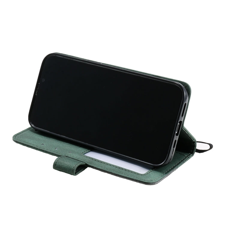 For iPhone 13 Pro Skin Feel Splicing Horizontal Flip Leather Phone Case