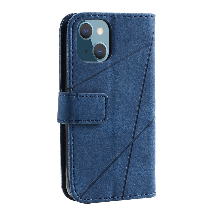 For iPhone 13 Skin Feel Splicing Horizontal Flip Leather Phone Case