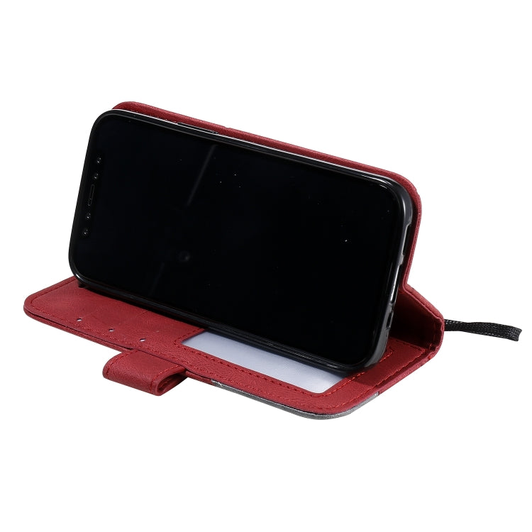 For iPhone 13 Skin Feel Splicing Horizontal Flip Leather Phone Case