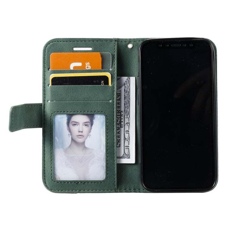 For iPhone 13 Skin Feel Splicing Horizontal Flip Leather Phone Case