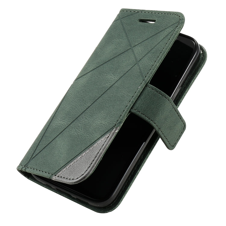 For iPhone 13 Skin Feel Splicing Horizontal Flip Leather Phone Case