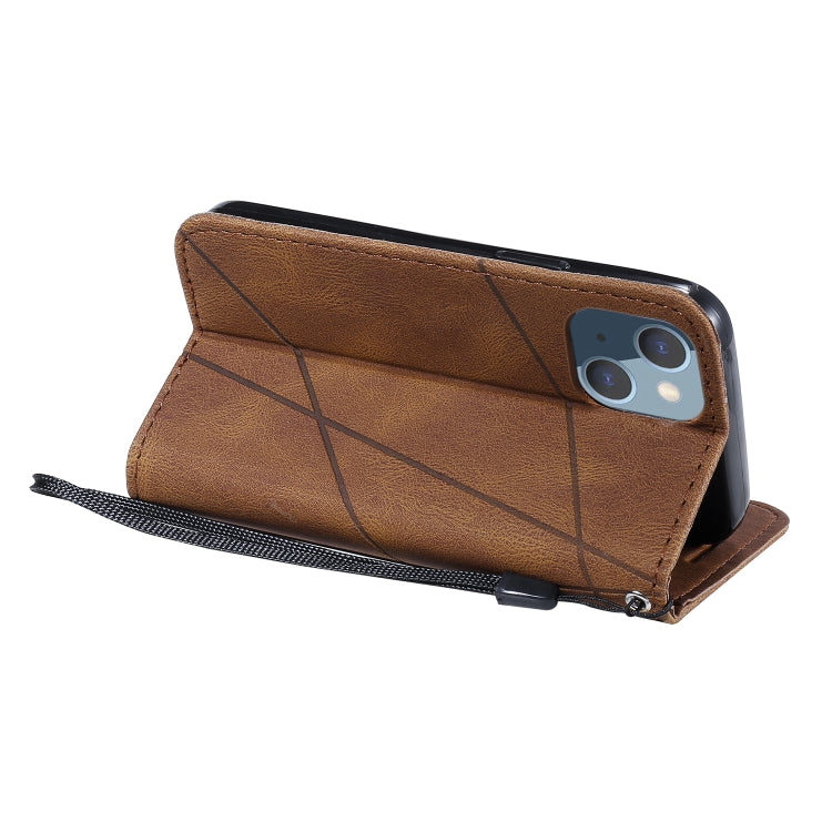 For iPhone 13 Skin Feel Splicing Horizontal Flip Leather Phone Case