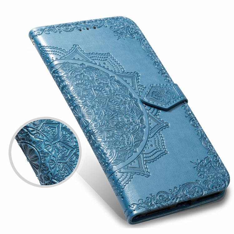 For Vivo V9 Embossed Mandala Pattern PC + TPU Horizontal Flip Leather Case with Holder & Card Slots