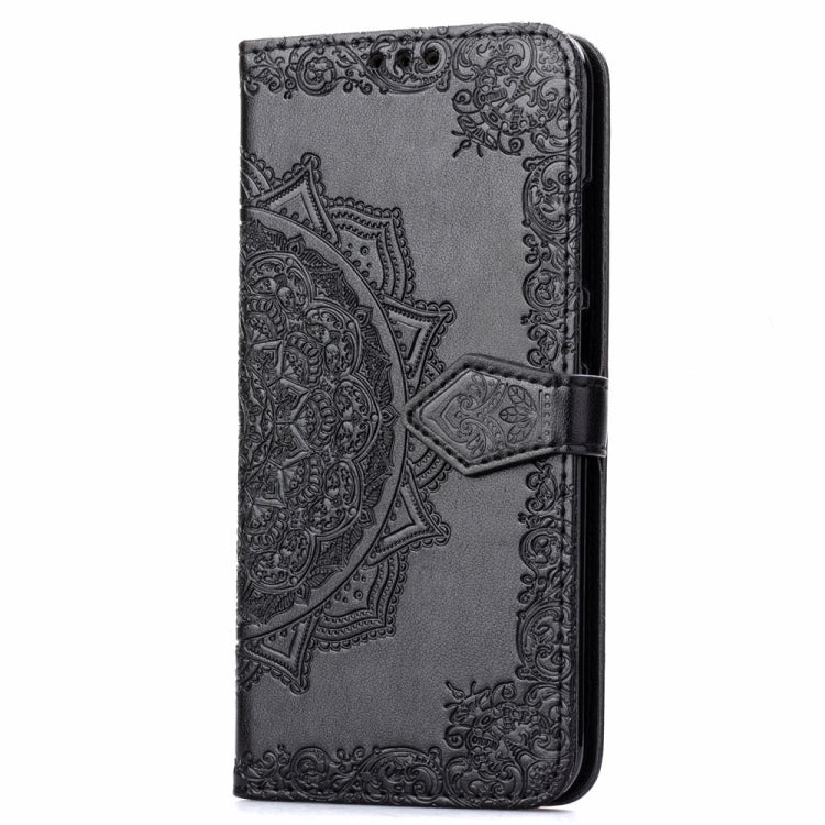For Vivo V9 Embossed Mandala Pattern PC + TPU Horizontal Flip Leather Case with Holder & Card Slots