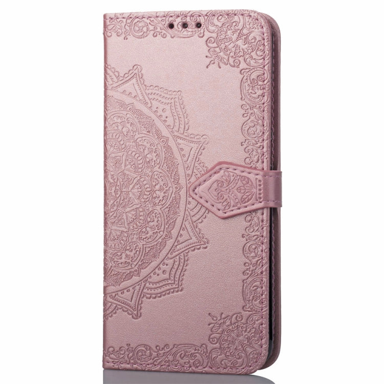 For Vivo V9 Embossed Mandala Pattern PC + TPU Horizontal Flip Leather Case with Holder & Card Slots