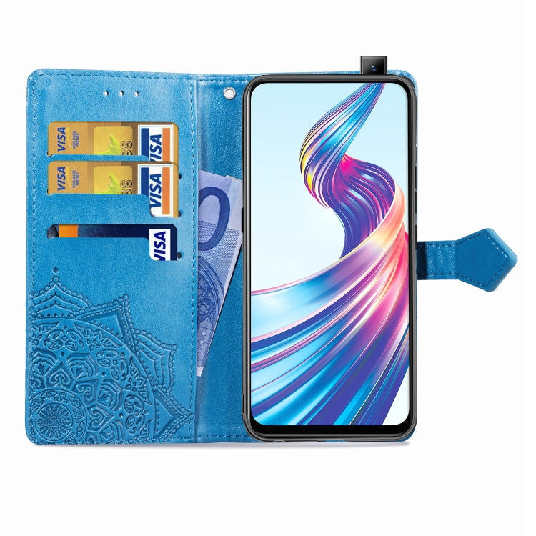 For Vivo V15  Embossed Mandala Pattern PC + TPU Horizontal Flip Leather Case with Holder & Card Slots