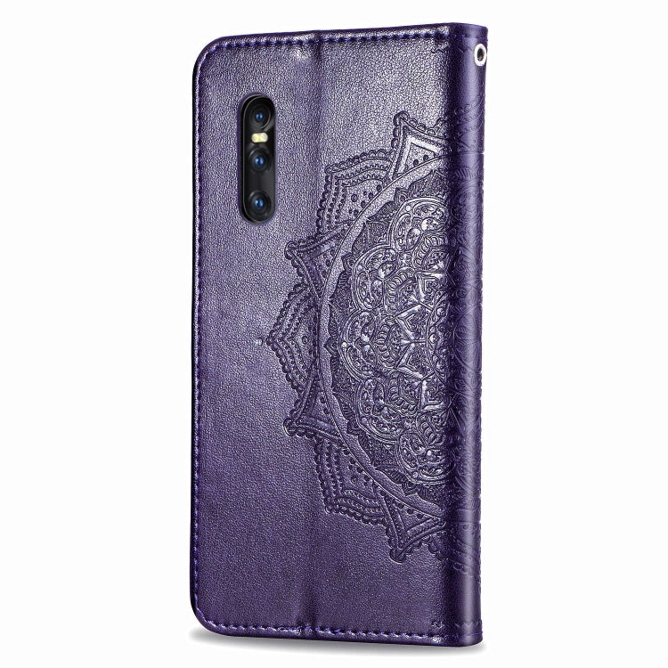 For Vivo X27 Embossed Mandala Pattern PC + TPU Horizontal Flip Leather Case with Holder & Card Slots