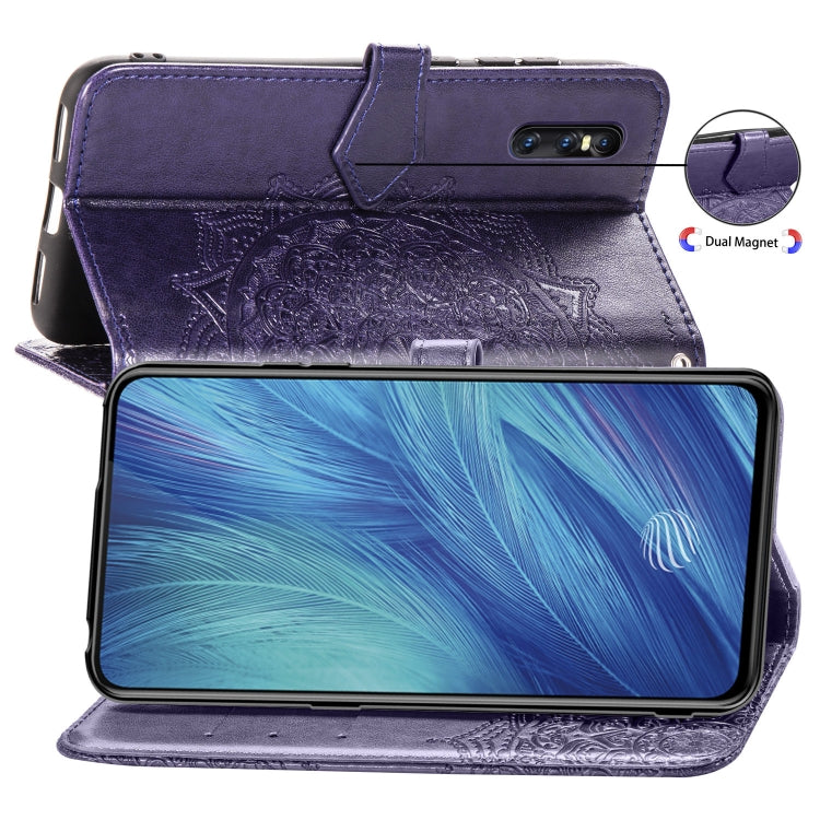 For Vivo X27 Embossed Mandala Pattern PC + TPU Horizontal Flip Leather Case with Holder & Card Slots