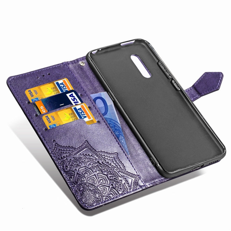 For Vivo X27 Embossed Mandala Pattern PC + TPU Horizontal Flip Leather Case with Holder & Card Slots
