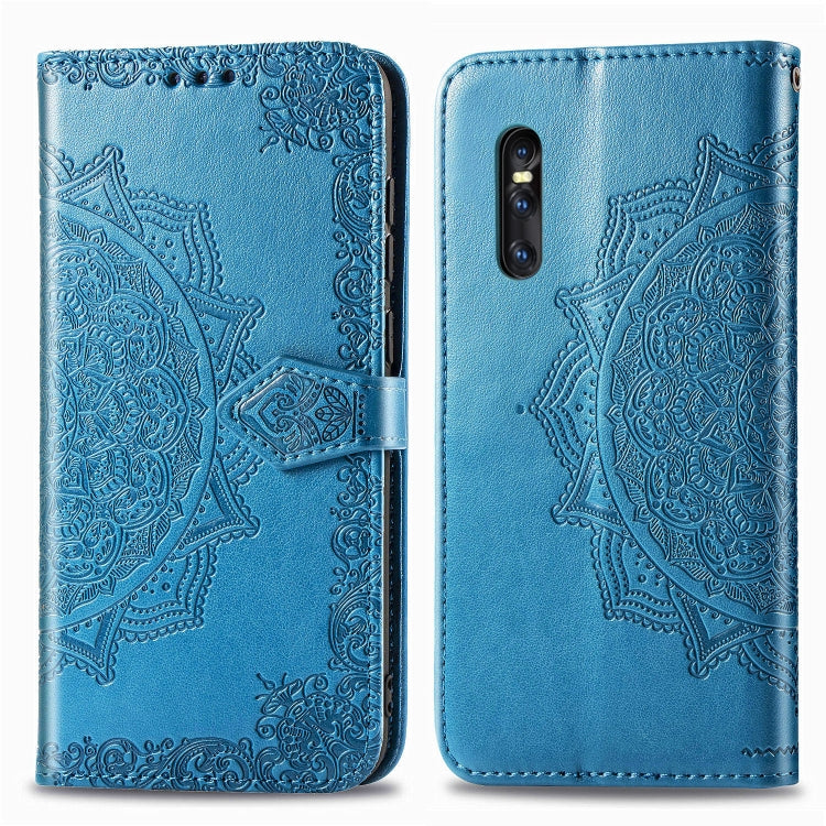 For Vivo X27 Embossed Mandala Pattern PC + TPU Horizontal Flip Leather Case with Holder & Card Slots