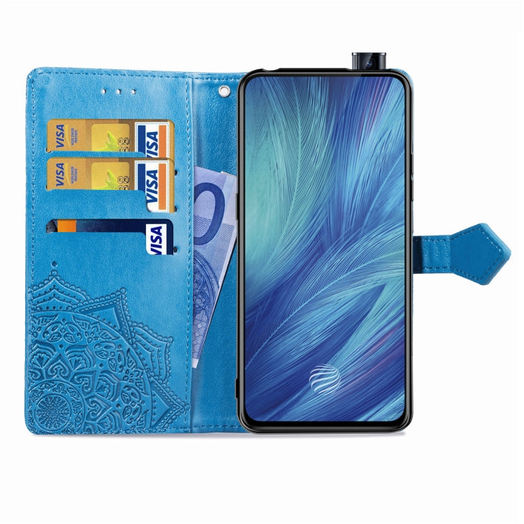 For Vivo X27 Embossed Mandala Pattern PC + TPU Horizontal Flip Leather Case with Holder & Card Slots