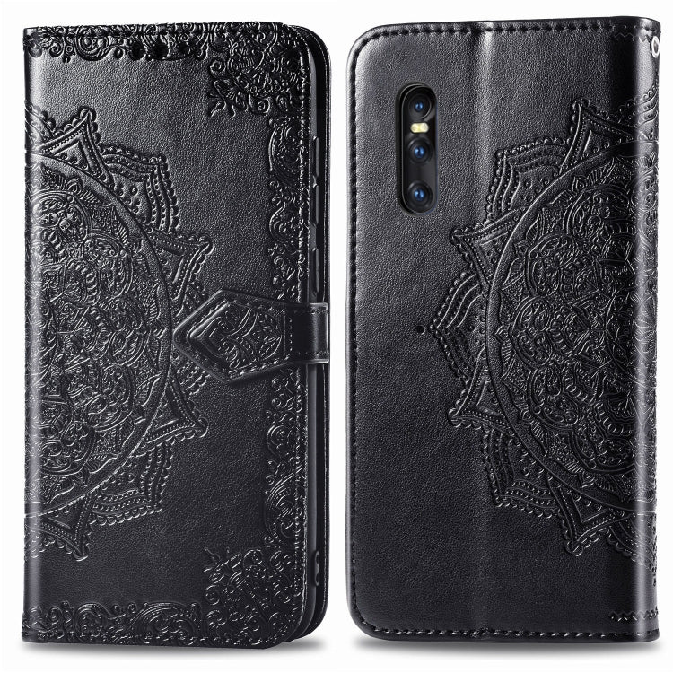 For Vivo X27 Embossed Mandala Pattern PC + TPU Horizontal Flip Leather Case with Holder & Card Slots