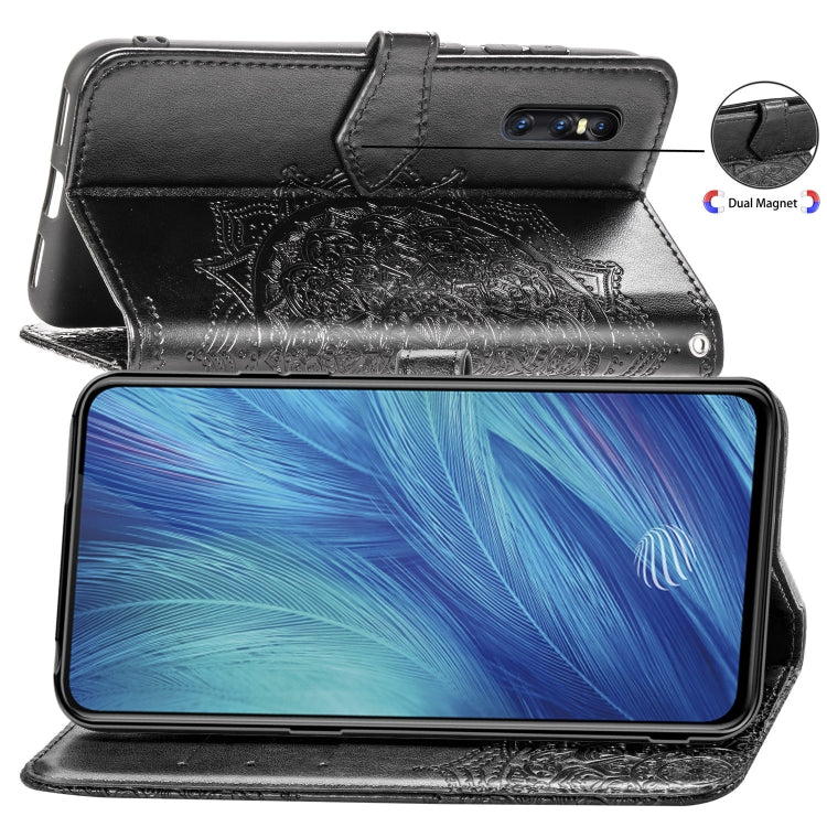 For Vivo X27 Embossed Mandala Pattern PC + TPU Horizontal Flip Leather Case with Holder & Card Slots