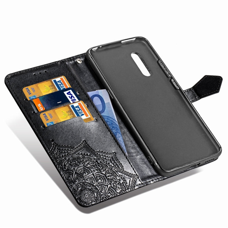 For Vivo X27 Embossed Mandala Pattern PC + TPU Horizontal Flip Leather Case with Holder & Card Slots