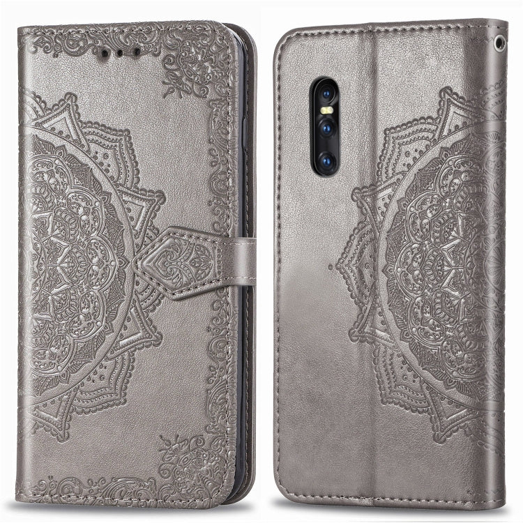 For Vivo X27 Embossed Mandala Pattern PC + TPU Horizontal Flip Leather Case with Holder & Card Slots