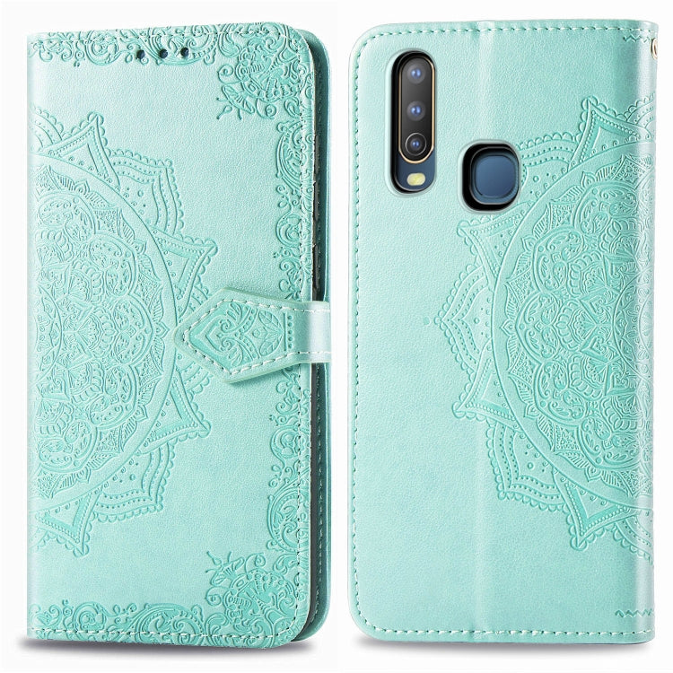 For Vivo Y3 Embossed Mandala Pattern PC + TPU Horizontal Flip Leather Case with Holder & Card Slots