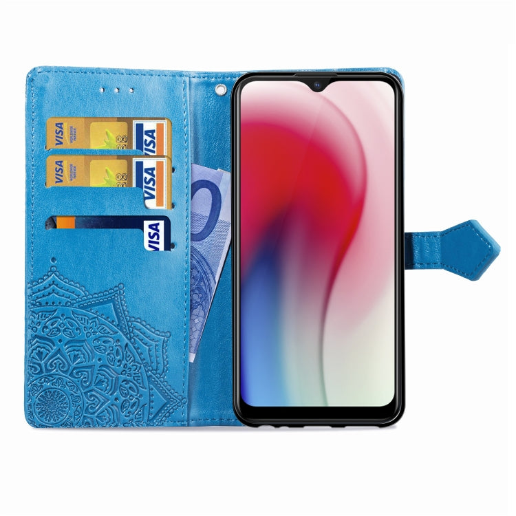 For Vivo Y3 Embossed Mandala Pattern PC + TPU Horizontal Flip Leather Case with Holder & Card Slots