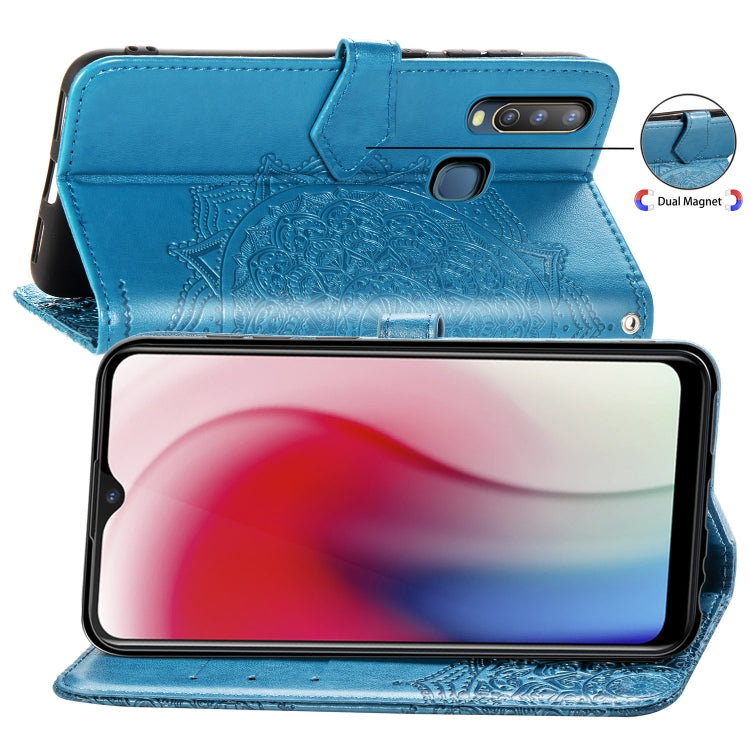 For Vivo Y3 Embossed Mandala Pattern PC + TPU Horizontal Flip Leather Case with Holder & Card Slots