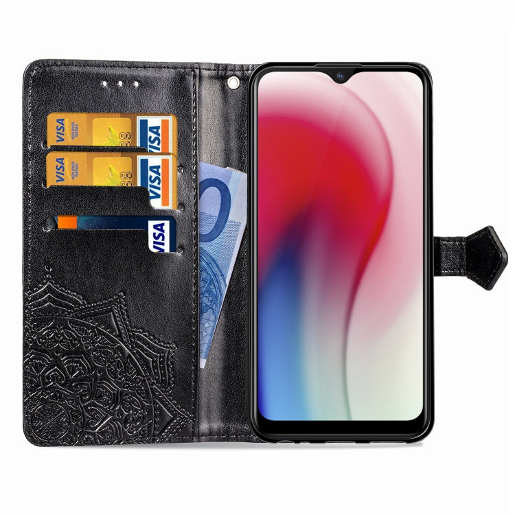 For Vivo Y3 Embossed Mandala Pattern PC + TPU Horizontal Flip Leather Case with Holder & Card Slots