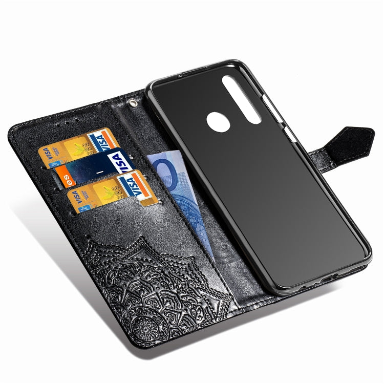 For Vivo Y3 Embossed Mandala Pattern PC + TPU Horizontal Flip Leather Case with Holder & Card Slots