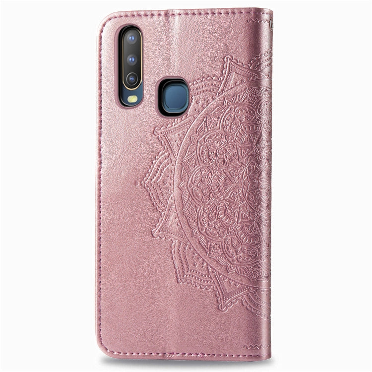 For Vivo Y3 Embossed Mandala Pattern PC + TPU Horizontal Flip Leather Case with Holder & Card Slots