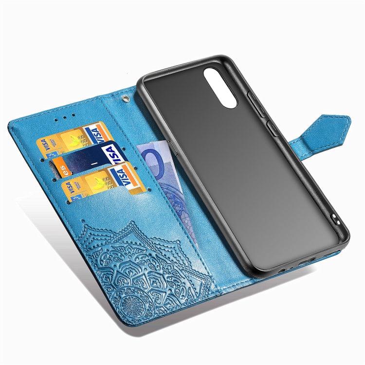 For Vivo Y7S Embossed Mandala Pattern PC + TPU Horizontal Flip Leather Case with Holder & Card Slots