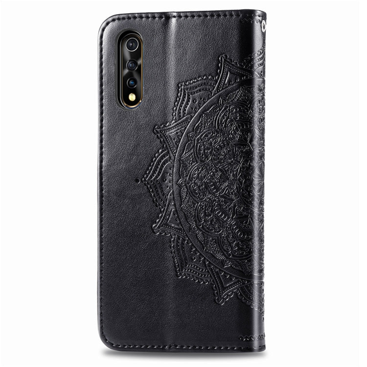 For Vivo Y7S Embossed Mandala Pattern PC + TPU Horizontal Flip Leather Case with Holder & Card Slots