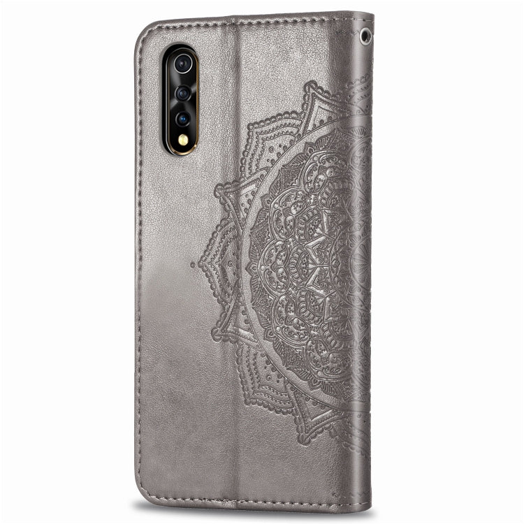 For Vivo Y7S Embossed Mandala Pattern PC + TPU Horizontal Flip Leather Case with Holder & Card Slots