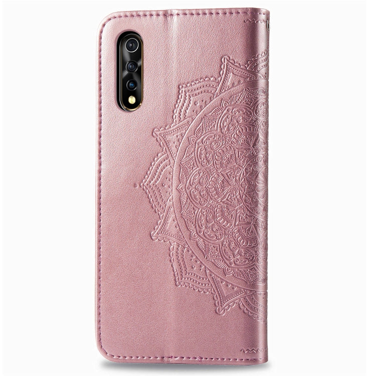 For Vivo Y7S Embossed Mandala Pattern PC + TPU Horizontal Flip Leather Case with Holder & Card Slots
