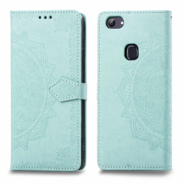 For Vivo Y83 Embossed Mandala Pattern PC + TPU Horizontal Flip Leather Case with Holder & Card Slots